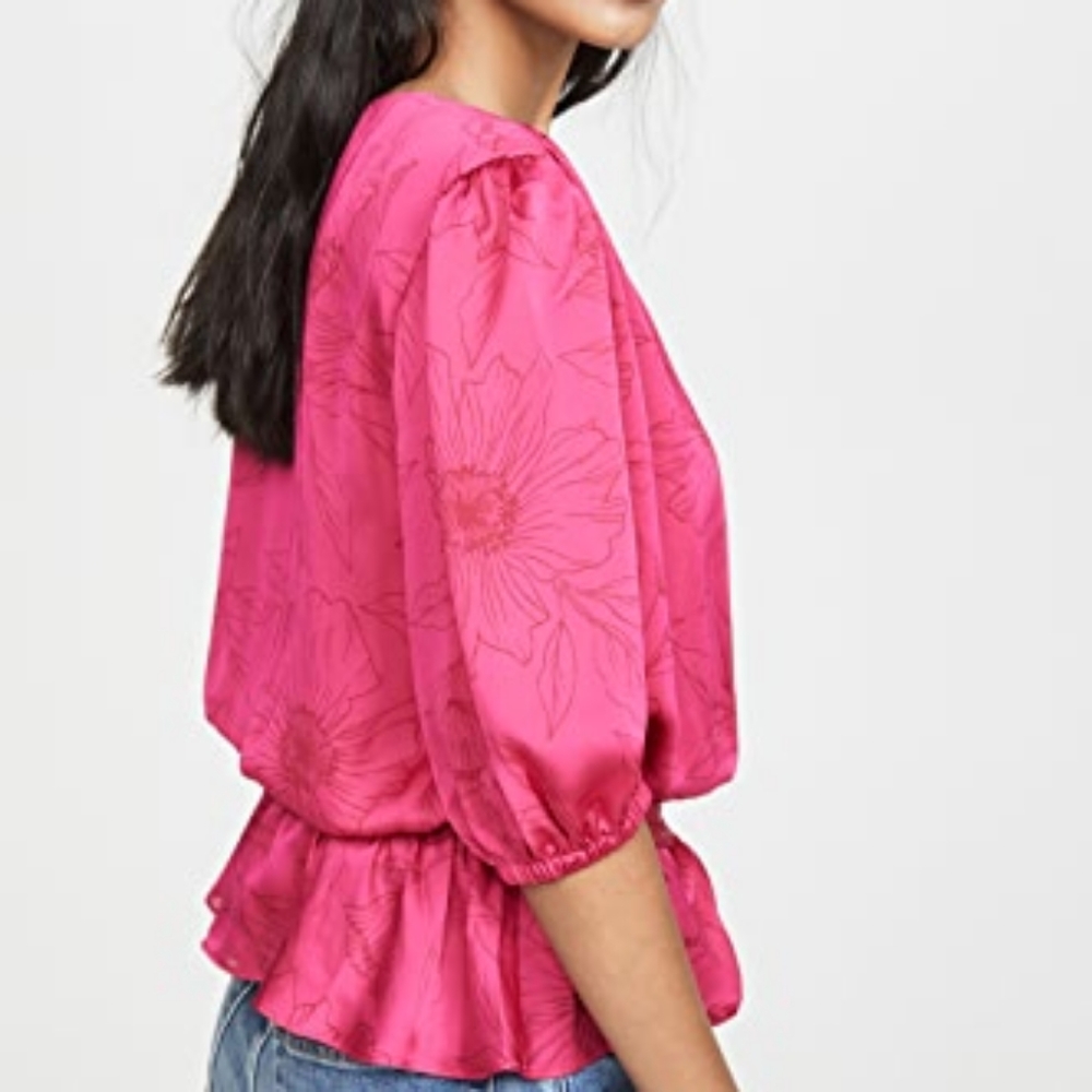 NWT Joie Macie top in Fuschia - Picture 4 of 14